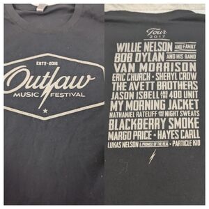 Outlaw Music Festival 2017 Vintage Concert Tee Willie Nelson Eric Church XXL